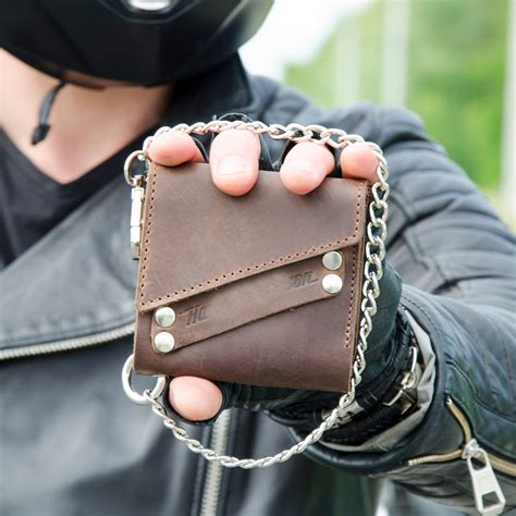 Wallet Chain Leather Wallet Custom Biker Wallet Travel - Etsy