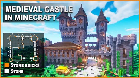 Minecraft: How to build a Medieval Castle | Tutorial - YouTube