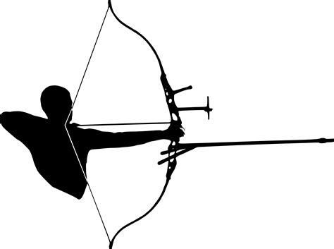 Archery Silhouette PNG - PNG Play