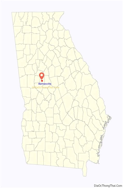 Map of Barnesville city, Georgia - Thong Thai Real