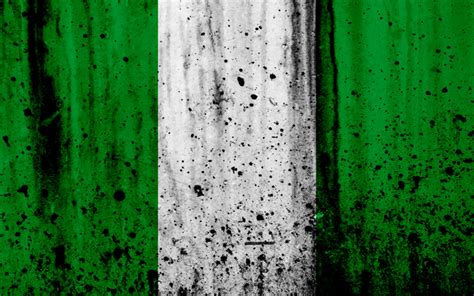 Download wallpapers Nigeria flag, 4k, grunge, flag of Nigeria, Africa ...