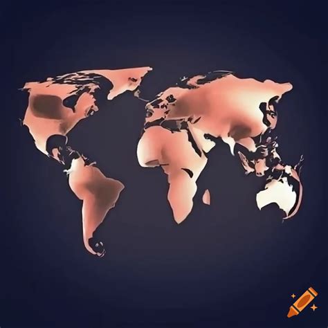 World map with international shipping routes on Craiyon