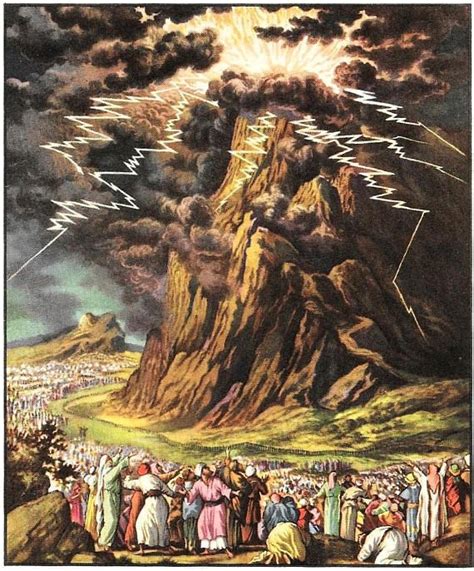 Vintage Print 1936 THE GIVING Of The LAW Moses Mt Sinai Ten ...