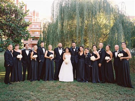 Bridesmaids & Groomsmen in All Black