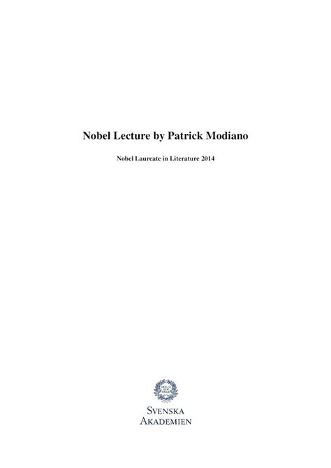 (PDF) Nobel Lecture by Patrick Modiano - DOKUMEN.TIPS