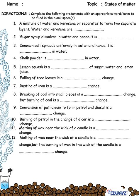 States Of Matter Grade 2 Worksheets