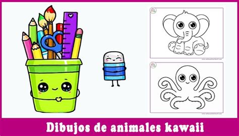 Dibujos de animales kawaii para colorear - Web Mundo Infantil