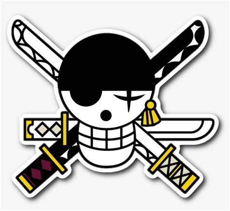 Zoro's Jolly Roger Sticker - Roronoa Zoro One Piece T-shirt - Free ...