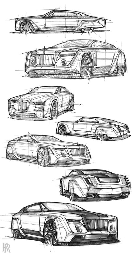 Rolls Royce Phantom Sketches M Y W O R K Rolls Royce - Rolls Royce ...