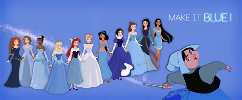 Disney Princessess in blue - Disney Princess Fan Art (32259544) - Fanpop