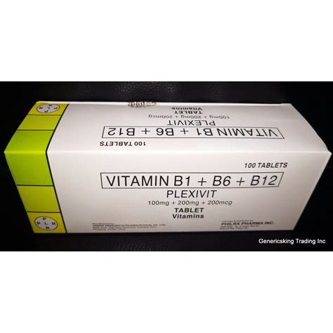 VITAMIN B COMPLEX (VITAMIN B1 + B6 + B12) X 100 TABS | Shopee Philippines