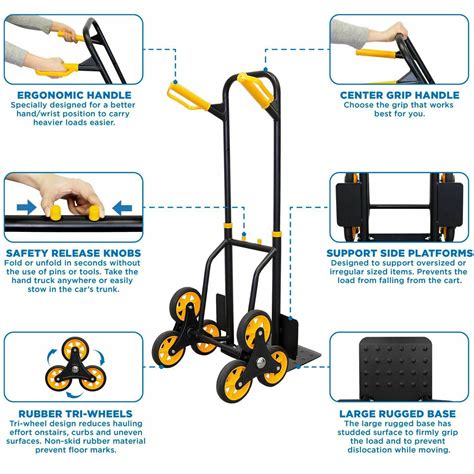 Heavy Duty Stair Climbing Convertible Hand Truck Dolly – Until Times Up