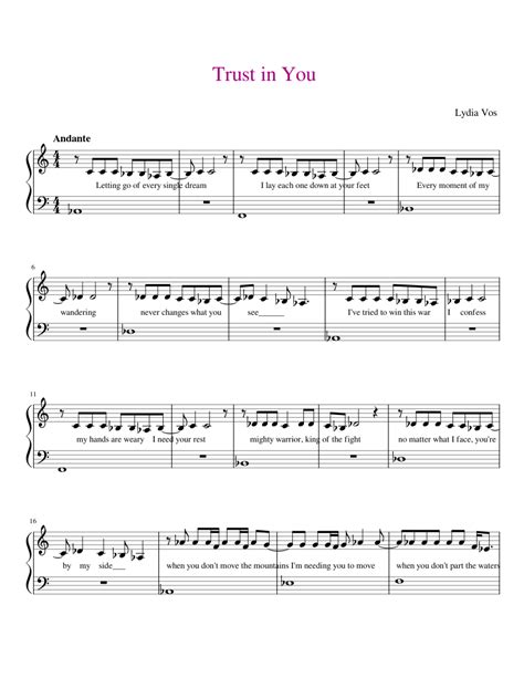 Trust in You Sheet music for Piano (Solo) Easy | Musescore.com