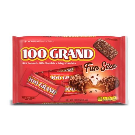 100 Grand Crispy Milk Chocolate with Caramel Fun Size Individually ...