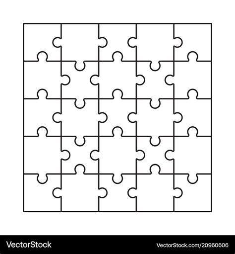 Puzzle blank template Royalty Free Vector Image