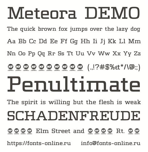 Meteora DEMO font