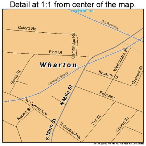 Wharton New Jersey Street Map 3480390