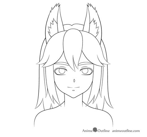 How to Draw Anime Wolf Girl Step by Step - AnimeOutline