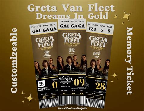 Custom Greta Van Fleet DIG Souvenir Ticket - Etsy