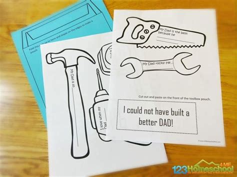 Cute Toolbox Printable Fathers Day Craft - Free Printable! | Fathers ...