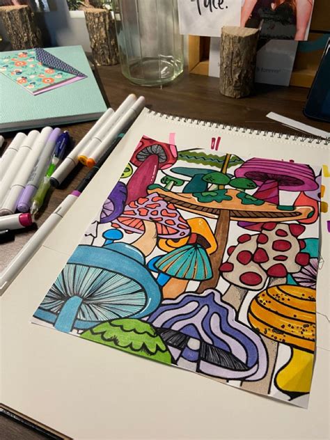 Coloring page | Art markers drawing, Marker art, Copic marker art