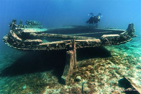 Shipwreck of the Sweepstakes, in Tobermory, Ontario, Lake Huron. By ...