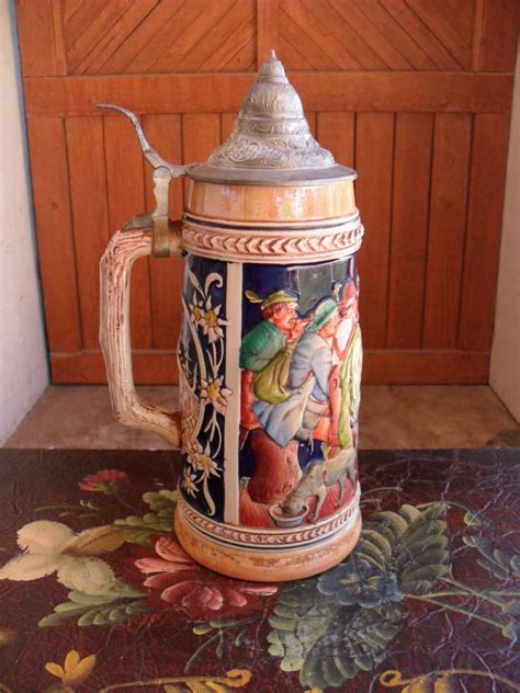 German Stein Beer Stein Hand Painted Stein Vintage Beer | Etsy | Beer ...