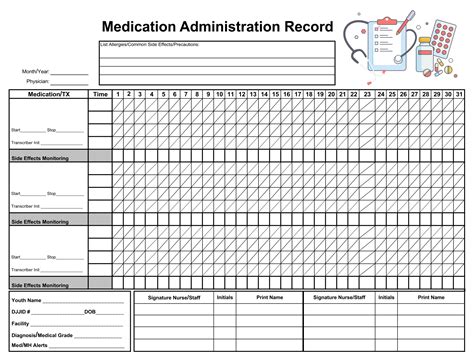 Medication Administration Record Printable