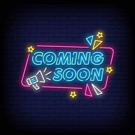 Premium Vector | Coming soon neon sign style text vector