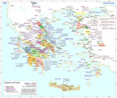 The Trojan War Map