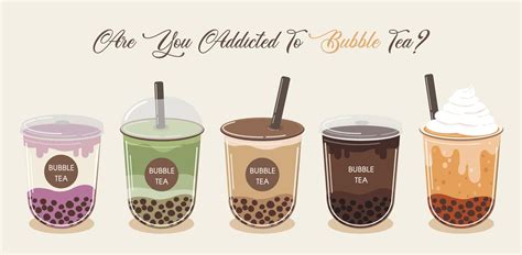 Bubble tea cup collection | Bubble tea, Tea logo, Tea illustration