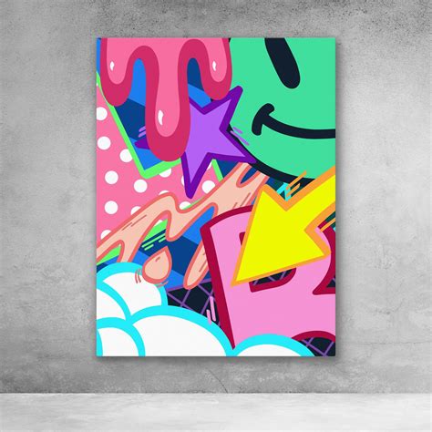 Graffiti Blast Street Art Cartoon Pop Art Canvas Wall Art | Graffiti ...