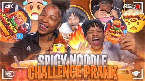 SPICY🔥 NOODLE CHALLENGE PRANK ON MY GIRLFRIEND 👀🤣 *HILARIOUS* - YouTube