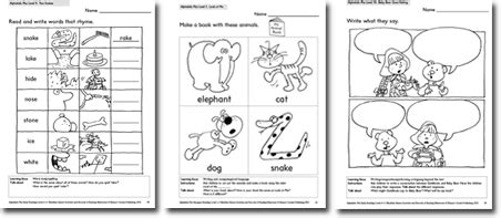 Reproducible Worksheets | AlphaLiteracy