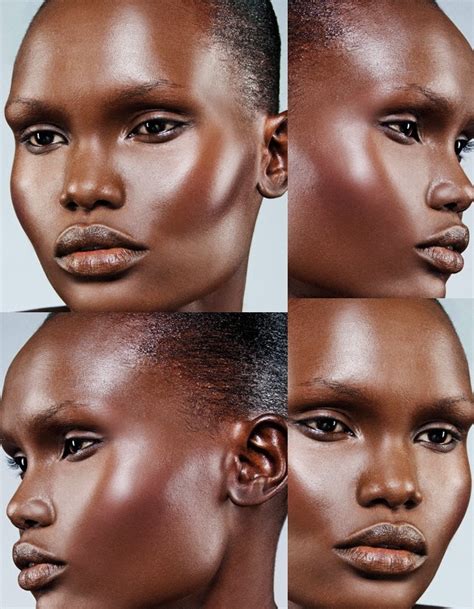 Black model with huge cheekbones - Square Jawed Women