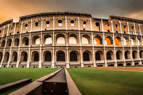 Premium Photo | Roman structure is the world's largest roman amphitheater.