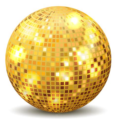 Premium Vector | Golden glitter ball. realistic party disco light