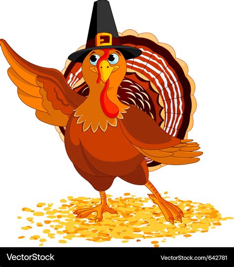 Thanksgiving turkey Royalty Free Vector Image - VectorStock