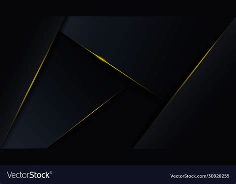 Abstract polygonal gold wallpaper and black Vector Image