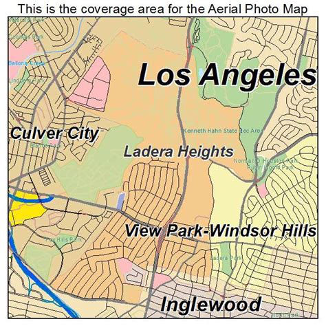 Aerial Photography Map of Ladera Heights, CA California