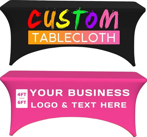 Amazon.com: Custom Table Cloth Cover with Business Logo Text ...