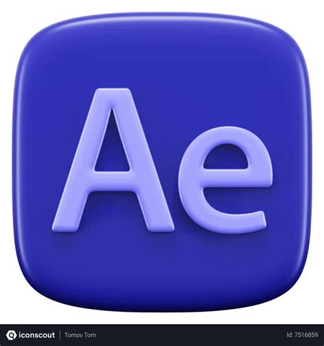 Free Adobe After Effects Logo 3D Icon download in PNG, OBJ or Blend format