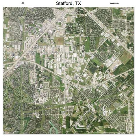 Aerial Photography Map of Stafford, TX Texas