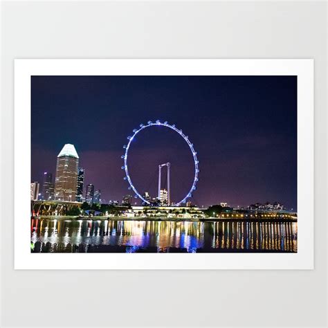 Singapore Flyer and Night Scenery. Art Print by WorldShuttleExplorer ...