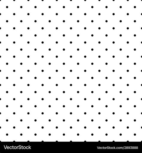 Tile pattern black polka dots on white background Vector Image