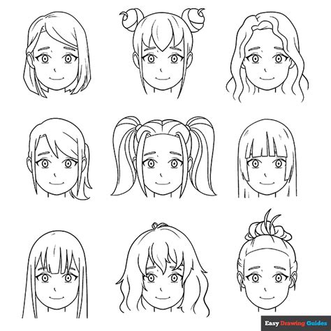 How To Draw An Anime Girl Hair