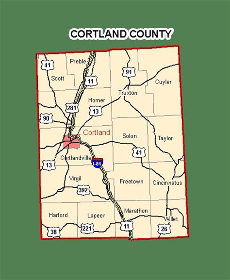 Finger Lakes, New York | Cortland County | Map