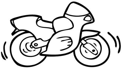 Printable Motorcycle Coloring Pages for Preschoolers