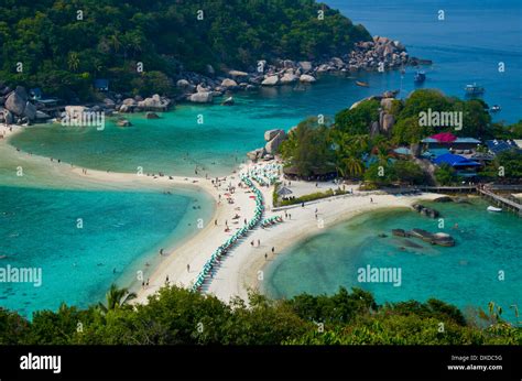 beautiful beach KOH NANGYUAN island in Surat Thani Thailand Stock Photo ...