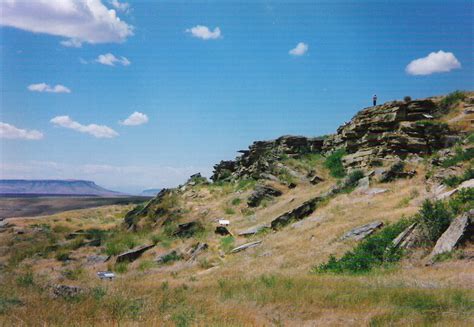 Buffalo Jump, near Ulm, Montana (Illustration) - World History Encyclopedia